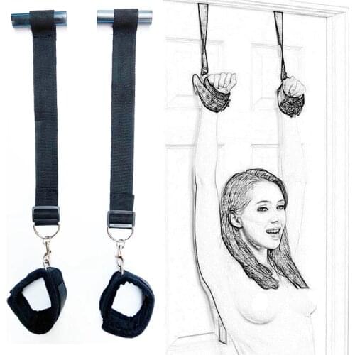Shackles On The Door Chastity Lock Handcuffs Flirting Fetish BDSM Sex Bondage Restraints Slave Erotic Sex Toys For Woman Couples
