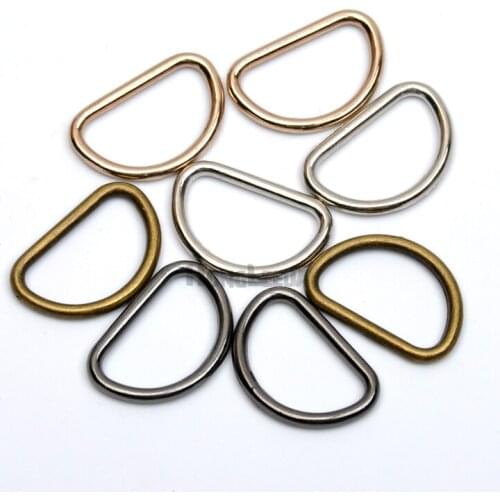 Wholesale 160pcs/lot 20mm metal round alloy D Dee Ring adjustable buckles nickle/black/bronze/gold bag webbing strap RDR-16mm