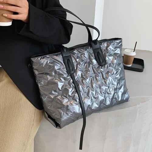 Autumn Winter Luxury Designer Handbag For Women Fashion Shoulder Bags Space Cotton Travel Tote Bag Female Purse 2021 Sac A Main