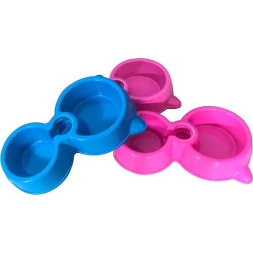 Portable Water Bottle Pet Tableware Dog Bowl Dog Double Bowl Pet Food Basin Plastic Drink Fountain Pet Supplies dog food bowl