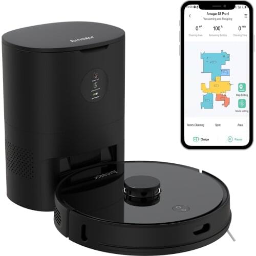 Global Version Arnagar S8 Pro Robot Vacuum Cleaner Auto Emptying Dust Integrated Sweep&Mop Robot Low Noise APP Control 2700pa