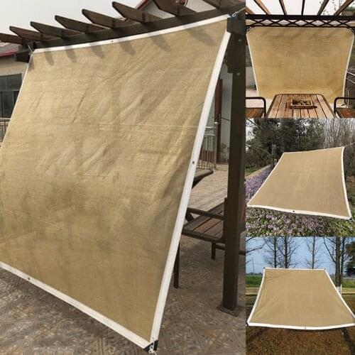 Net Beige Sunshade High Quality Sun Shelter Car Roof Shade Cover Awning Sun Protection Net Garden Balcony Shade Net Sail 2021