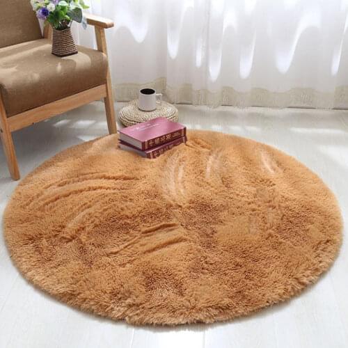 Silk Wool Round Plush Carpet Tent Rug Desk Foot Pad Hanging Basket Chair Floor Mat Fitness Yoga Rug Can Be Washed And Customized