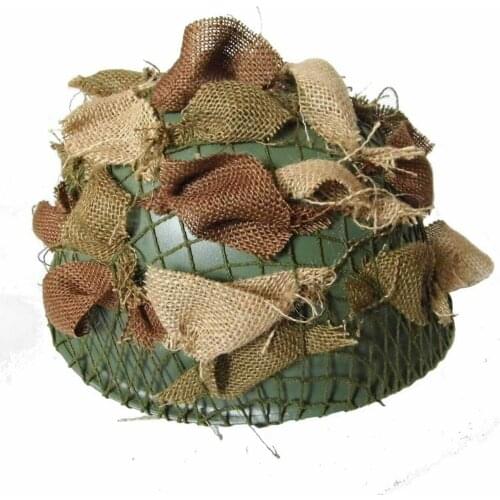 WWII WW2 US ARMY FORCE PARATROOPER M1 HELMET WITH CAMOUFLAGE STRAP VETERAN GIFT World Military Store