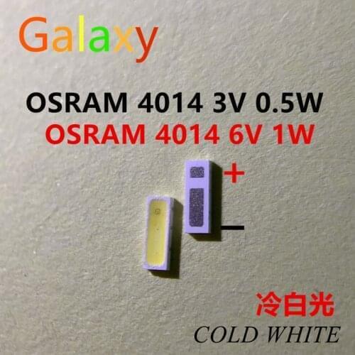 200PCS 4020 4014 LED Backlight Middle Power LED 0.5W 3V 4014 6V 1W Cool white LCD Backlight for TV TV Application