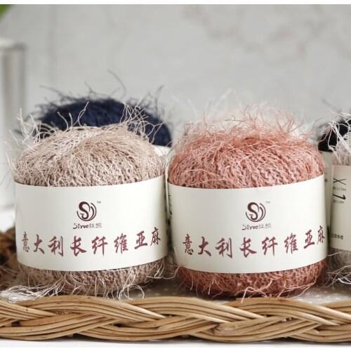 Linen Thin Blend Yarn Spring Summer Hand woven Crochet Thread Fiber Flax Knitting Sew Yarn For Crocheting Needle Work
