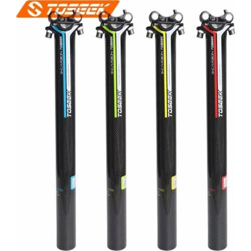 TOSEEK Carbon Fiber Bicycle Seat Tube Seatpost Mountain Road Bike Seat Post 27.2/30.8/31.6*350/400mm Bicicleta Bike Parts