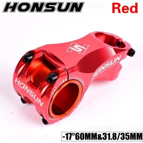 Bike Stem 31.8-35mm 70mm HONSUN CNC Ultralight MTB Road Bike Stem 17 Degree Aolly XC MTB Handlebar Stem Bike Cycling Accessories
