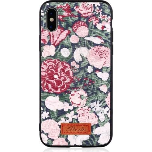 VNSTRIP Flower British Flower Pattern Protective back case for iPhone X 78 plus Soft TPU edge+ PU Phone Case