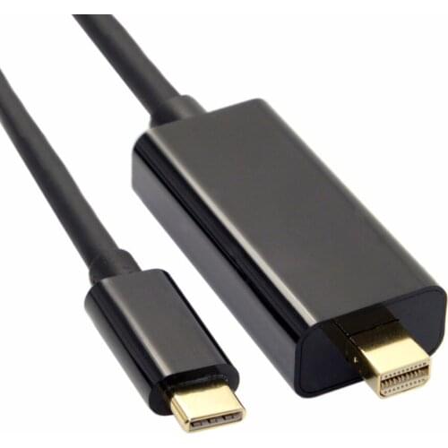 1.8m USB 3.1 Type-C to Mini Display Port DP male 4k Monitor Cable for Galaxy S8 Plus USB-C usb Type c Mini DisplayPort adapter