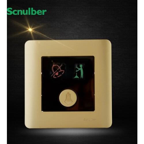 1 gang champagne bell doorbell reset and clean room do not disturb wall switch touch glass panel