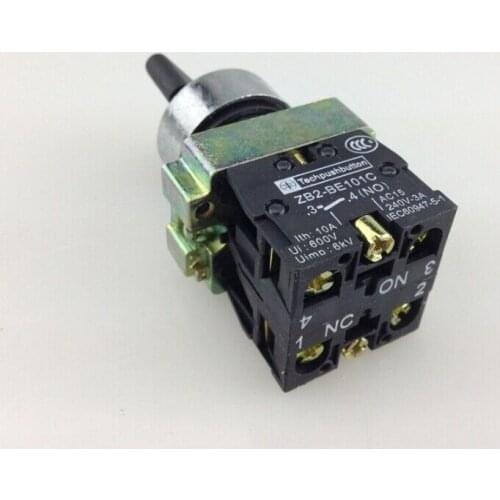 10Pcs/Lot BD25 2 Position NO NC Maintained Select Selector Switch