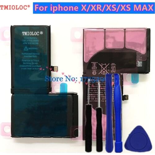 100% New High Quality Battery For Iphone X XR XS Max A1865 A1901 A1902 A1903 High Capacity Battery + sticker Tools