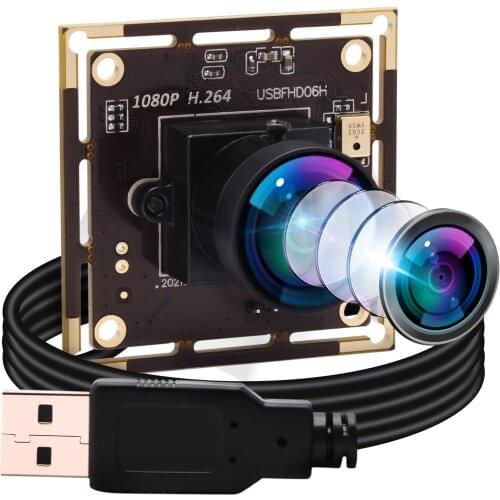 1080P Low Light Camera 0.01Lux Sony IMX322 UVC H.264 Wide Angle 170degree fisheye USB Webcam Camera Module for Machine Vision