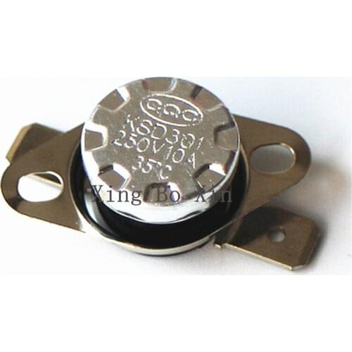2pcs Temperature Switch Thermostat KSD301 (KSD302) 35 C NC