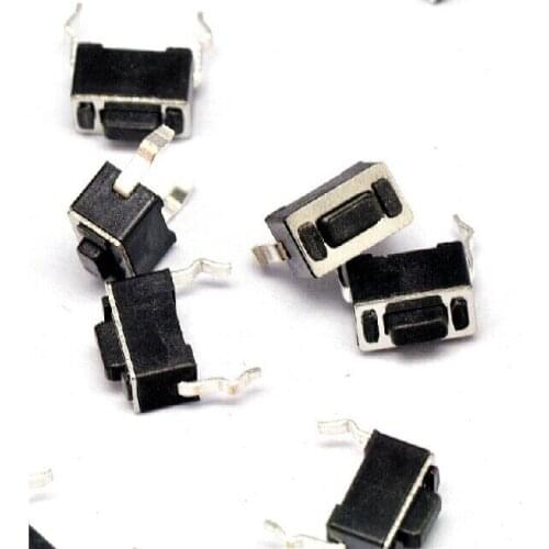 200PCS/LOT 3*6*4.3MM Tact Switch 2 feet of vertical black Environmental 3x6x4.3