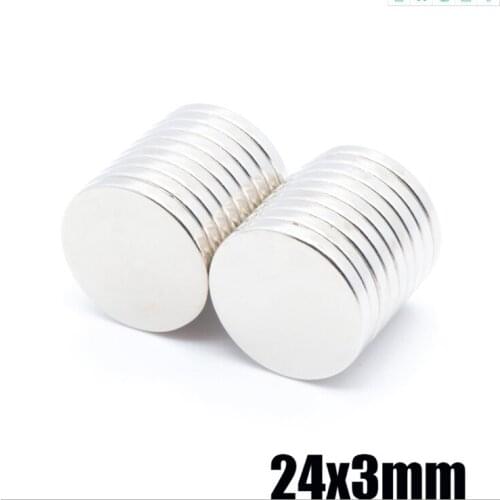 3pcs24x3mm N50 Neodymium Magnets Rare Earth Round Supper Strong Grade
