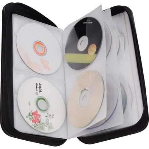 80 CD / DVD Case Hard Plastic CD Pockets Storage Protective DVD Storage CD Bag for Children Car Flip Cover 290x170x60mm LBS