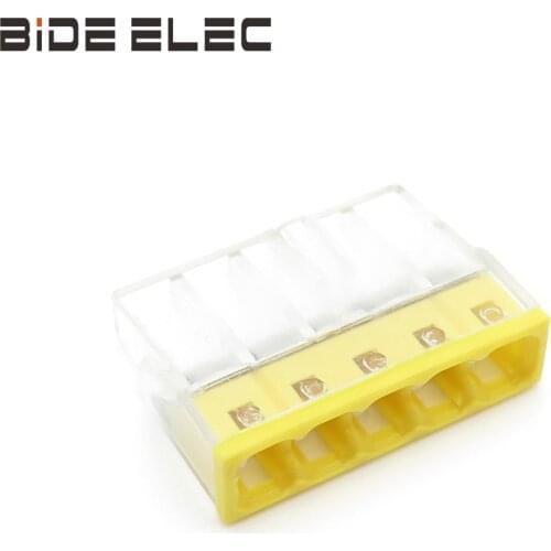 CPW255 10Pcs 5P Mini Fast Push-in Conductor Installation Terminal Bolcks And Connector Splicing Connector For Junction Boxes