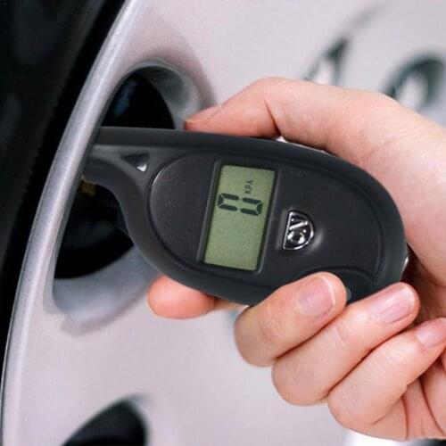 1pcs Digital Tire Tyre Air Pressure Gauge Key Chain Pressure Auto Display LCD Keychain Alarm Tire Meter Safety Motorcycle M F5Q2