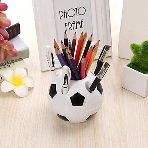 Creative Soccer Shape Pen Pencil Holder Football Toothbrush Desktop Rack Table s Student Fans Gifts free shipping