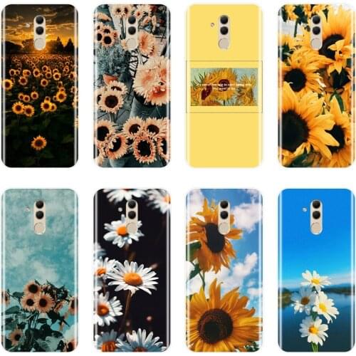 For Huawei Mate 20 10 9 Pro Case Silicone Yellow Sunflower White Daisy Back Cover For Huawei Mate 7 8 9 10 20 Lite Phone Case