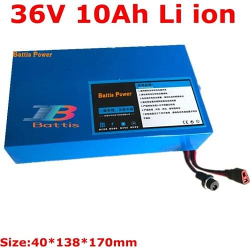 36v 10ah lithium 18650 li ion battery with BMS for 36v 350w motor electric bike fat tire bike city bike wheelchair + Charger