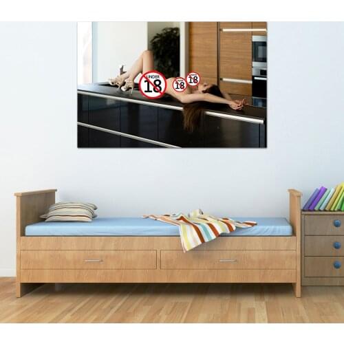 High Heels Girl in the Kitchen Poster Canvas Prints Unframed Painting For Living Room Decor