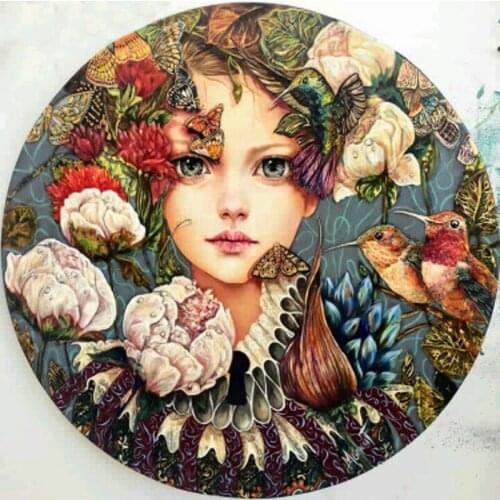 DIY Diamond Painting Full Square Cartoon Girl Diamond Embroidery Mosaic Full Display Picture Of Rhinestones Home Decor