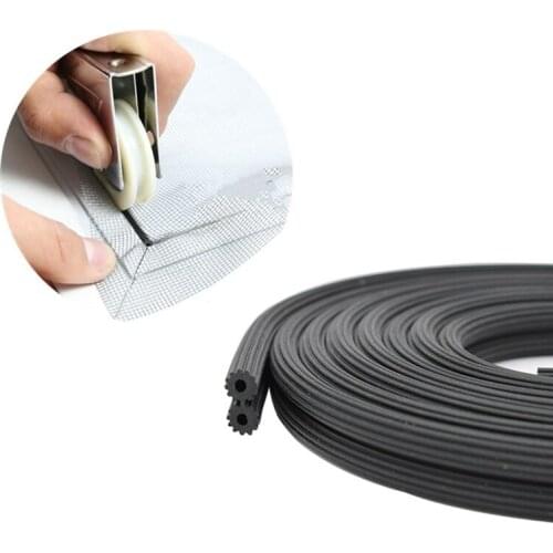 2-4M Silicone Rubber window Sealing Strip Screen door mesh cloth glue tape Fixed accessories Wind Anti-mosquito Seal Hardware