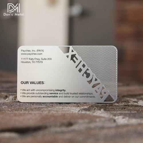 Stainless steel business card metal card custom metal membership card design metal business card customization