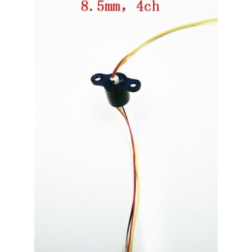 Mini Slip Ring Diameter 8.5mm 4 Channels with Flange Slipring Spare Parts for Hand-held Stabilizer Pan Tilt