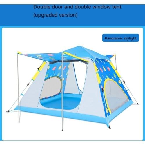 Палатка туристическая палатка 4х местная Outdoor 4 People No Need To Take A Quick-open Camping Thickened Rainproof Tent