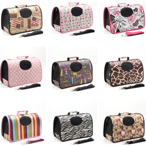 Dog Carrier Bag Portable Cat Handbag Foldable Travel Pet Bag Puppy Carrying Mesh Shoulder Dog Bag