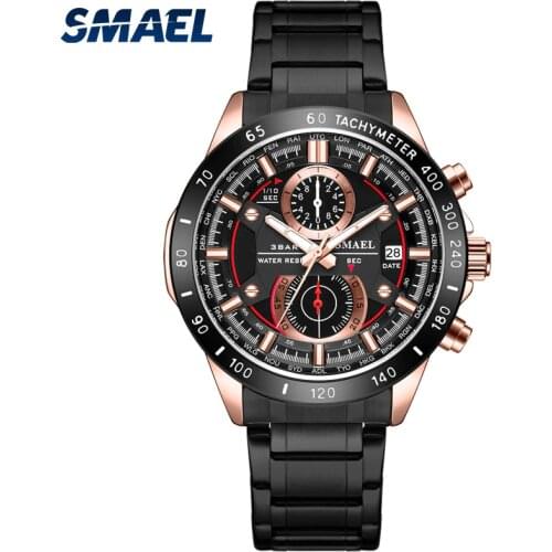 Luxury Relogio Masculino New Sport Men Watches Top Brand Full Steel Business stopwatch Quartz Clock SL-9064 Waterproof Watch Men