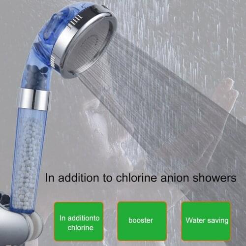 Anion Handheld Shower Head Hand Shower Negative Ion Dechlorination High Pressure Water Saving Double Filter Bathroom Shower