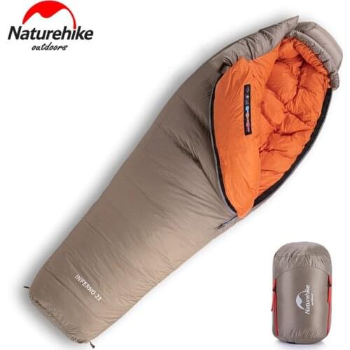 NatureHike Outdoor -5/+5 Degree F Ultralight Backpacking Mummy Down Sleeping Bag for Adult Man Woman Hiking Camping Cold Weather