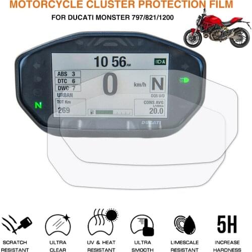Motorcycle Cluster Scratch Protection Film Screen Protector For DUCATI Monster 797 821 1200 1200R