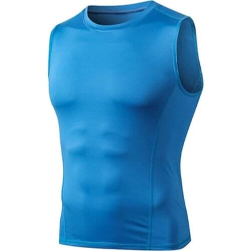 New Men Quick Dry Running Vest Rashguard Tank Slim Top Mens Bodybuilding Gym Fitness Training Sport Workout Sleeveless Shirt