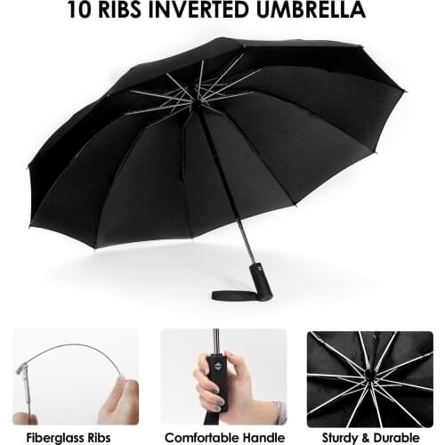 10 Ribs Automatic Folding Umbrella blue black Red wine Rain color womens umbrella Windproof rain travel business men umbrella