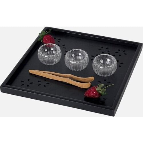 1PC Natural Wood Serving Tray Wooden Plate Tea Food Server Dishes Water Drink Platter Storage Sakura Tray MF 022