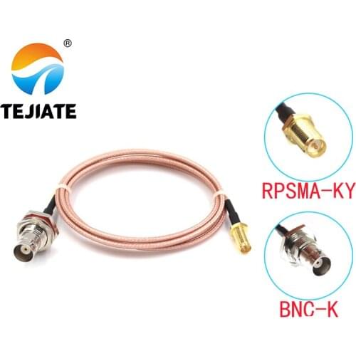 1PCS TEJIATE Adapter Cable BNC To RPSMA Type BNC-K Convert RPSMA-KY 8-90CM 1M 1.5M 2M Length Connector RG316 Wire