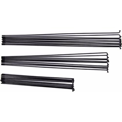 10Pcs Mountain / Road Bike Steel 14G Spokes Black Colour High Strength Bicycle Spokes 170mm-255mm With 12 Mm Copper Cap