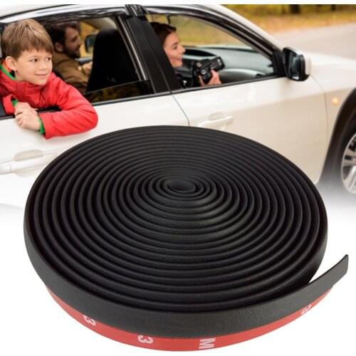4 Meters P-type Car Door Rubber Seal Strip Double Layer Sealing Adhesive Stickers Car Insulation Weatherstrip Auto Car Seal