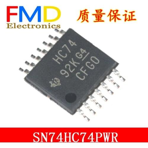 New spot SN74HC74PWR patch TSSOP - 14 screen printing: HC74 dual class D rising along the trigger