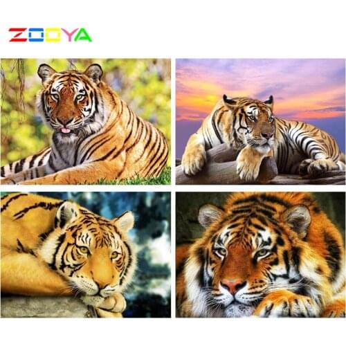 5D Diamond Embroidery Tiger Diamond Painting Square Animals Picture Of Rhinestone Diamond Mosaic Pattern Crafts Home Decor Jq498