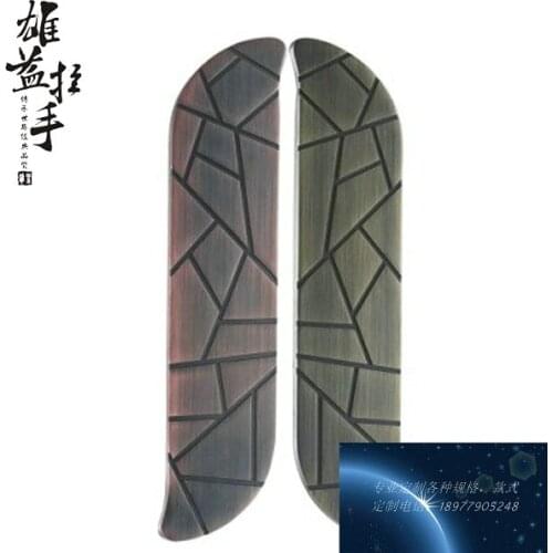 Bronze sculpture Club hotel door handle modern European glass door semicircle Chinese antique wooden door handles