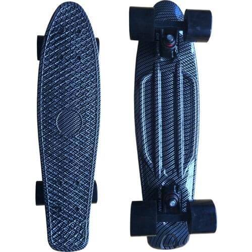 CHI YUAN Haig Graphic Printed Mini Cruiser Plastic Skateboard 22" X 6" Retro Longboard Skate Long Board