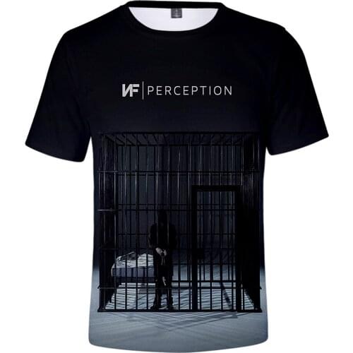 Short sleeve 3D NF summer comfortable black t-shirt men women tees Fashion Harajuku Hip Hop printed NF 3D cool mens casual tees