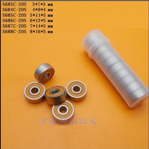 S683C / S684C / S685C / S686C / S687C / S688C-2OS Fishing Reel Bearing Orange Rubber Stainless Steel Hybrid Ceramic Ball Bearing